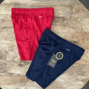 New: 2Pk 4-5 Boys Blue & Red Athletic Shorts with Pockets